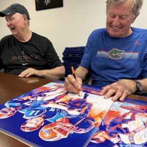 Serial #/50 Limited 3x 16X20 - Signed by Tim Tebow, Steve Spurrier, Danny Wuerffel - Orange Signature <br><br>Tax Deductible Donation
